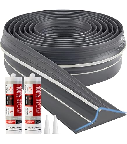 Jin&Bao Universal Garage Door Threshold Seal Strip 20FT Kit